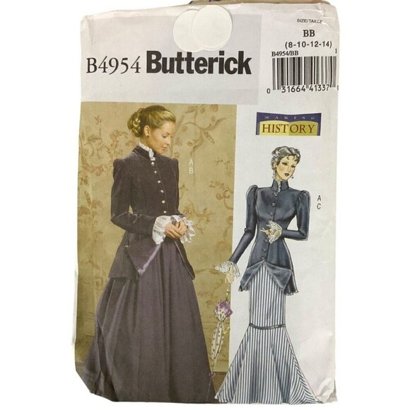 Butterick Sewing Pattern B4954 Misses Early 20th Century Costume Size 8-14 CUT - Picture 1 of 3